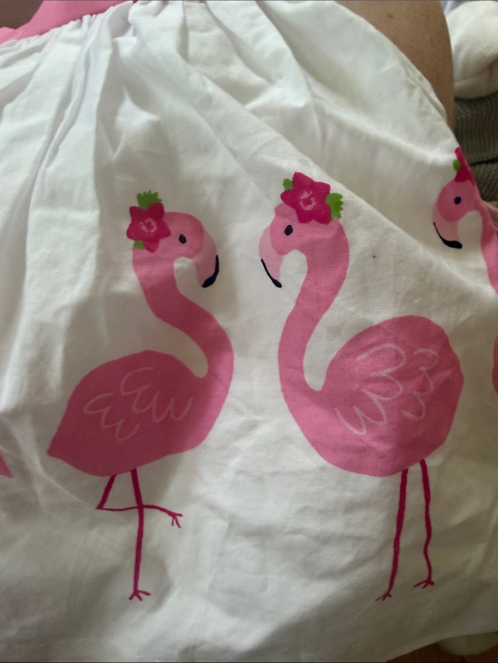 NWT White & Pink Flamingo Sundress - Picture 4 of 9